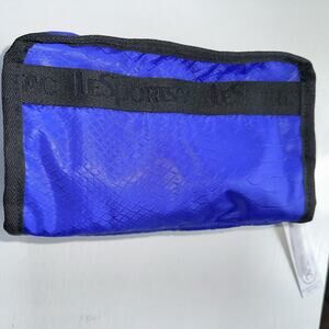 LeSportSac "Sapphire Python" Blue Cosmetics Boxed Travel Pouch